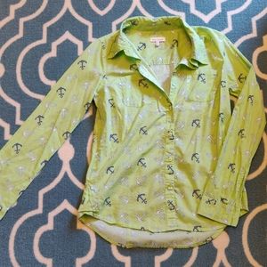 Cute Anchor long sleeve polo